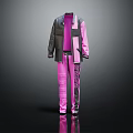 Stylish Color Block Jacket And Pink Pants Modern Fashion Outfit