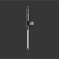 Futuristic Sci Fi Weapon With Streamlined White Blue Mechanical Design And Shiny Finish