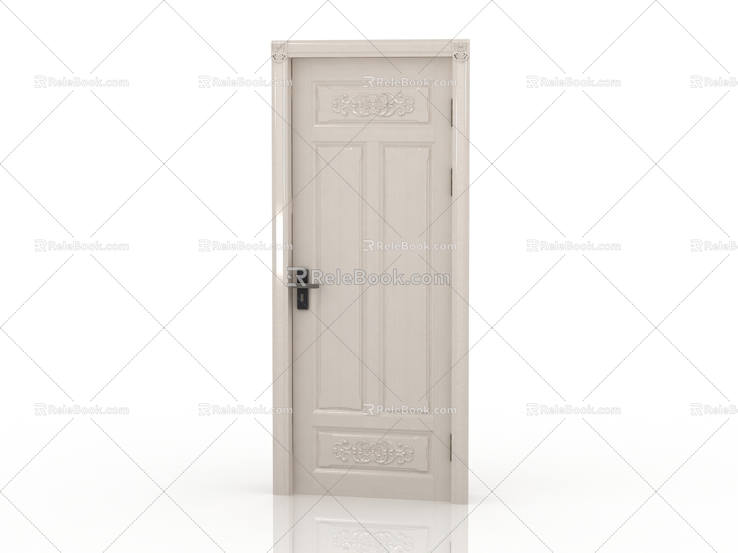 Modern Interior Door Solid Wood Door 3d model