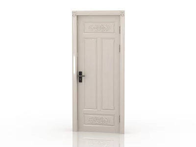 Modern Interior Door Solid Wood Door 3d model