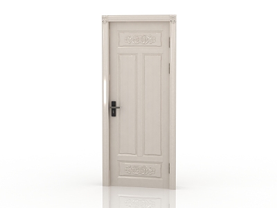 Modern Interior Door Solid Wood Door 3d model