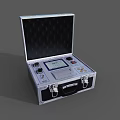 Portable Industrial Testing Equipment With Open Metal Case Display Screen And Control Panel