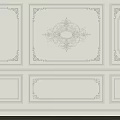 European-style lines carved lines 3d model