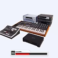 High Quality Audio Equipment With Synthesizer Keyboard Radio Tape And CD Player