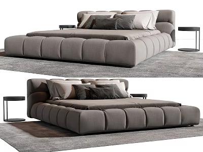 Modern Double Bed 3d model Modern Double Bed 3d model