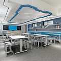 Modern Laboratory Primary and Middle School Comprehensive Laboratory 3d model