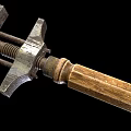 Heavy Duty Hardware Clamp With Wooden Handle And Metal Screw Mechanism