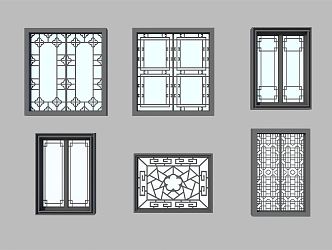 new chinese style window frame 3d model