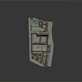 Traditional Architectural Model Featuring Courtyard Layout Tower Structure And Red Brick Walls