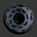 Blue and White Porcelain Vase With Dragon Pattern For Home Decoration 3d model