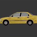 Vibrant Yellow Sedan With Clean Sleek Exterior Design And Reflective Surface