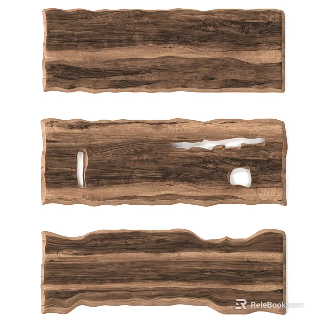 Rustic Natural Stone Inlaid Wood Decorative Slabs For Interior Decoration 3d model 