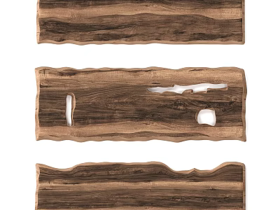 Rustic Natural Stone Inlaid Wood Decorative Slabs For Interior Decoration 3d model