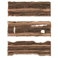 Rustic Natural Stone Inlaid Wood Decorative Slabs For Interior Decoration