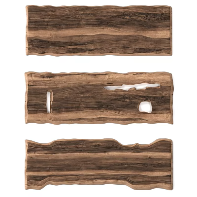 Rustic Natural Stone Inlaid Wood Decorative Slabs For Interior Decoration 3d model