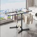 modern drying rack folding drying rack 3d model