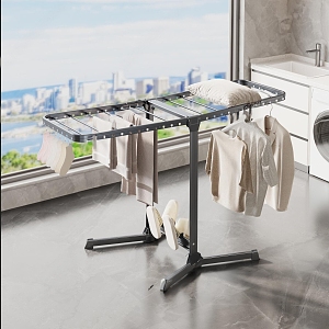 modern drying rack folding drying rack 3d model