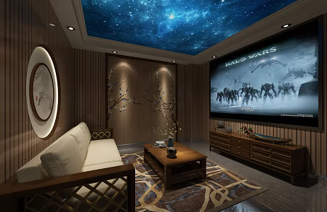 New Chinese Audio-visual Room 3d model