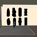 modern mirror full-length mirror floor mirror shaped mirror irregular mirror 3d model