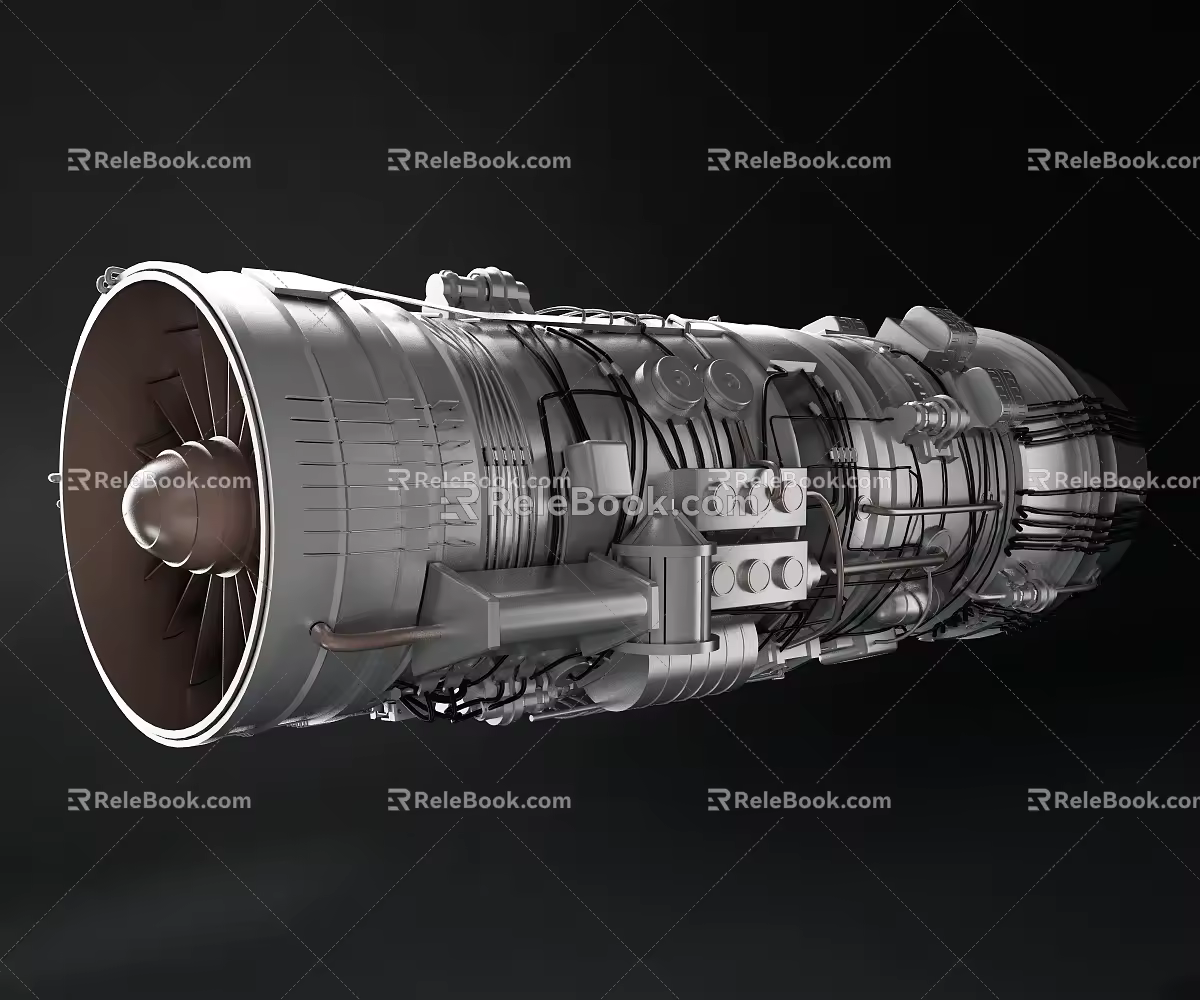 modern engine aircraft engine 3d model