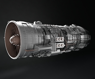 modern engine aircraft engine 3d model