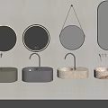 Sink basin sink smart mirror scene number 3d model