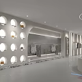 Elegant ONLY Clothing Store Modern Interior With Clothing Displays And Lighting