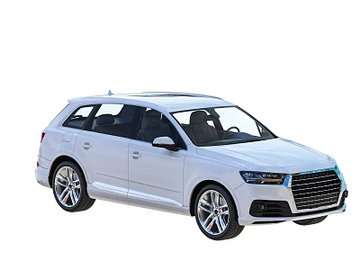 White SUV With Modern Exterior Design Alloy Wheels And Roof Rails 3d model