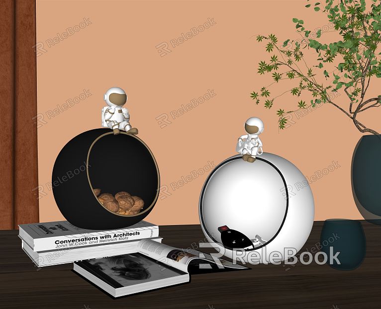 Modern Ornaments Combination Astronaut Entrance Key Storage Ornaments Combination model