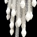Luxury Crystal Chandelier With Gold Chains And Sparkling Teardrop Pendants