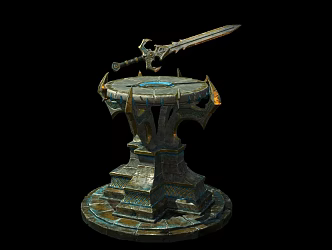 Yuantai Mountain Stone Mountain Body Yuantai Step Bagua Platform Transmission Platform Stone Platform Altar Sword 3d model