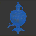 Vintage Copper Samovar With Decorative Lid Handle And Ornate Base