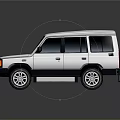 White Off-road Vehicle With Sturdy Exterior Front Grille Headlights And 3D Rendered Design