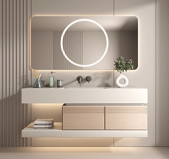 modern sink bathroom cabinet sink 3d model