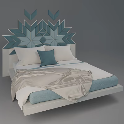Modern Double Bed 3d model