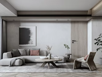 Modern sofa coffee table combination 3d model