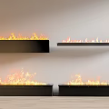 Modern Hanging and Built-in Fireplaces with Realistic Flames in Home Interior Design
