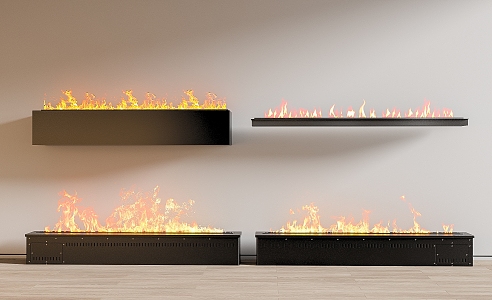 Modern Fireplace Electronic Fireplace Stove 3d model