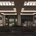 Traditional Tea Store Interior With Wooden Shelves And Display Tables