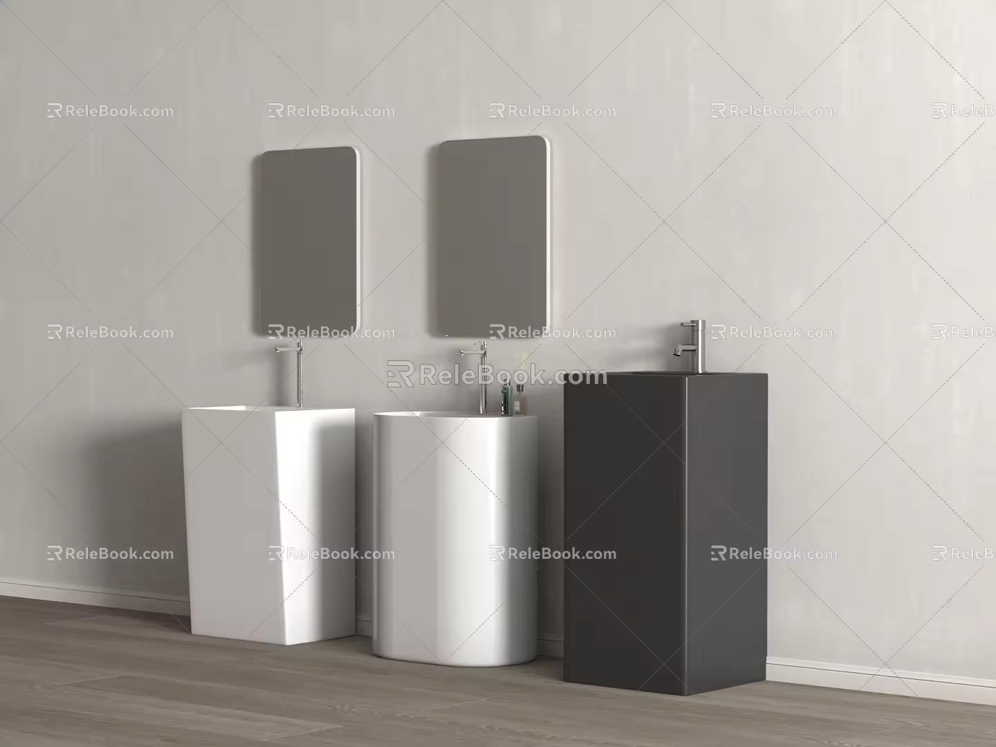 Table basin column basin column basin wash basin wash basin 3d model