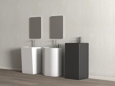 Table basin column basin column basin wash basin wash basin 3d model