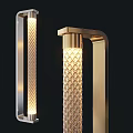 Luxury Modern Wall Lamp With Gold Frame Crystal Body And Diamond Pattern Illumination Design