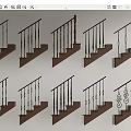 Various Interior Stairs Design Ideas With Wooden Steps And Decorative Metal Railings