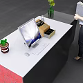 Modern reception desk 3d model