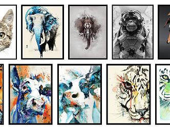 Modern Animal Painting Decorative Painting Hanging Painting Animals 3d model