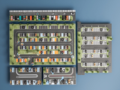 Parking lot Outdoor parking lot New energy Charging pile Scenic parking space Barrier-free parking model