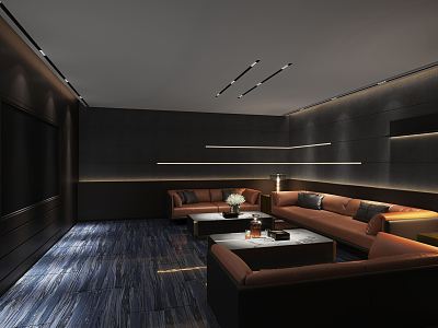 Modern Entertainment Room Villa Entertainment Singing Hall 3d model