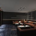 Modern Entertainment Room Villa Entertainment Singing Hall 3d model