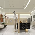 Modern Clothing Store Window Display With Mannequins And Fashion Apparel Collection