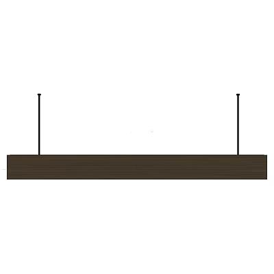 Modern Brown Long Rectangular Chandelier With Two Pendant Rods For Home Decor Design 3d model